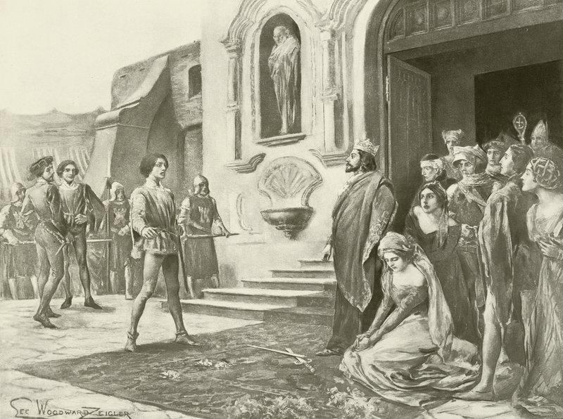 La Favorita, akt III scene xii (gravure) af English School