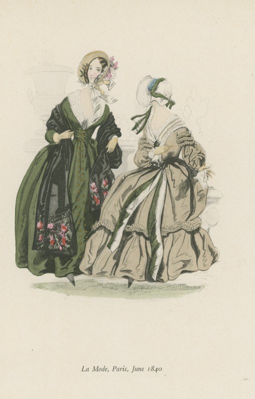 Mode, Paris, juni 1840 af English School