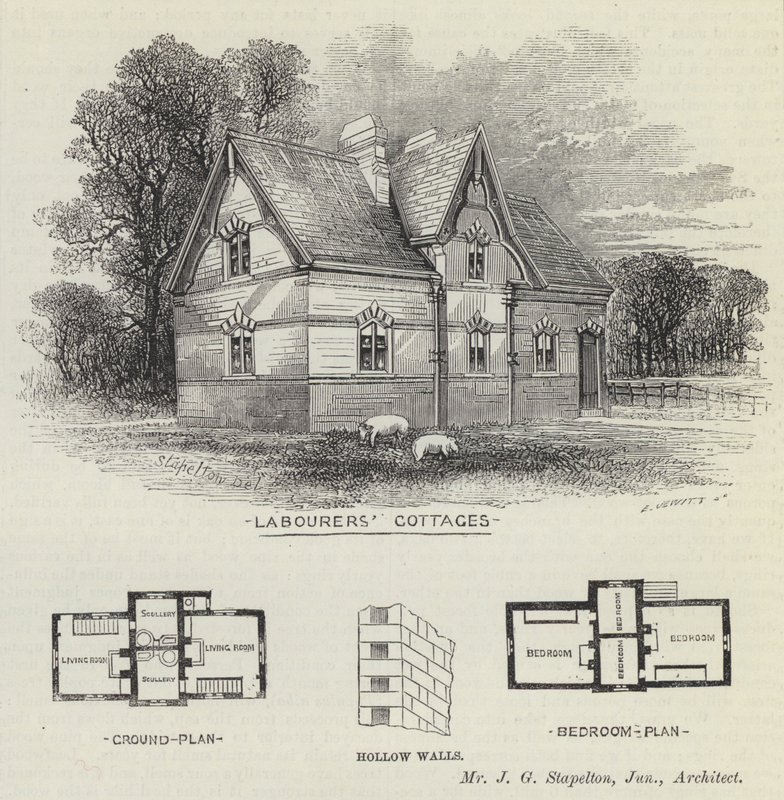 Arbejderhytter (gravering) af English School