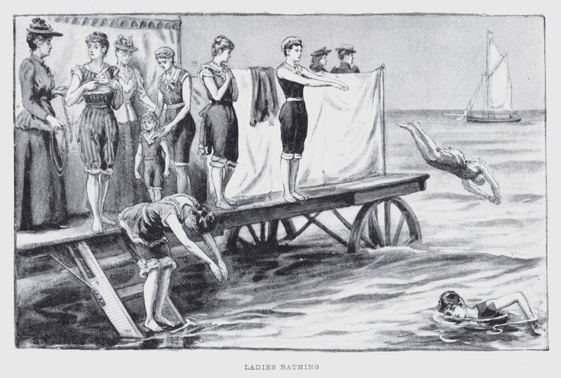 Damebadning (litho) af English School