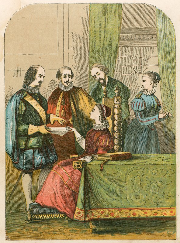 Lady Jane Gray anmodede om at acceptere kronen af English School