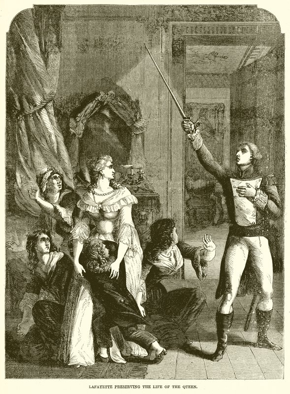 Lafayette bevarer dronningens liv af English School