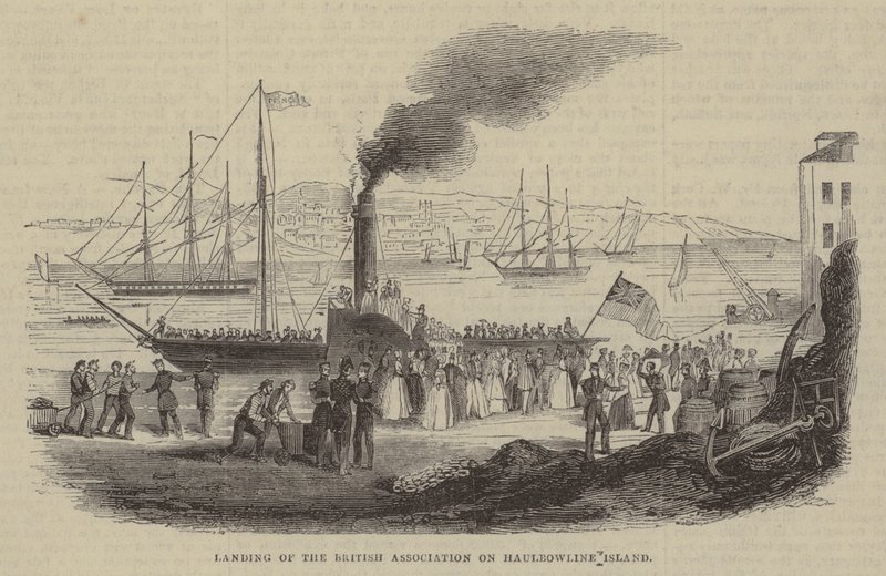 Den britiske forenings landgang på Haulbowline Island af English School