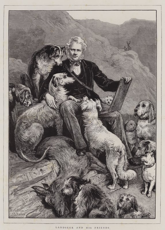 Landseer og hans venner (gravering) af English School