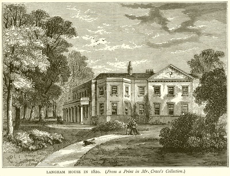 Langham House i 1820 af English School