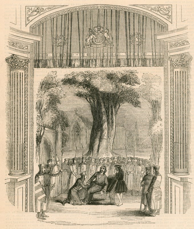 Sidste scene i stykket King John, Drury Lane Theatre, London af English School