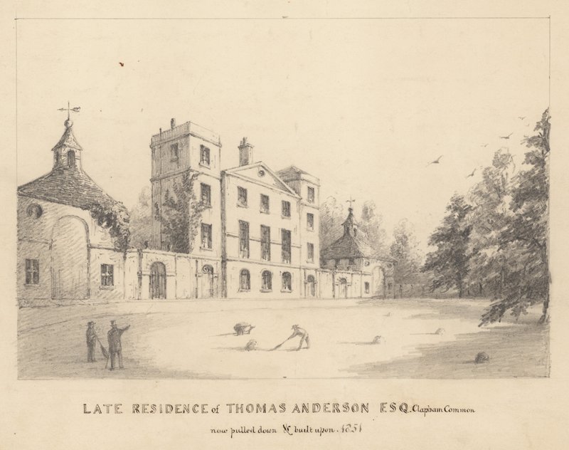 Sen bopæl for Thomas Anderson, Clapham Common, Surrey af English School