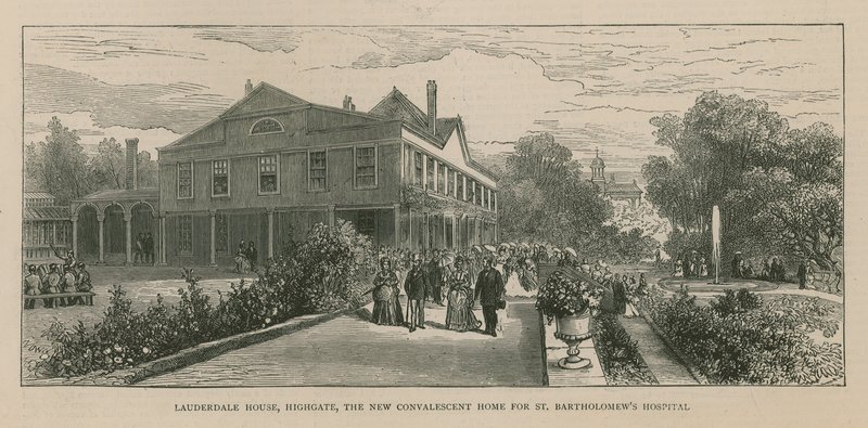 Lauderdale House, Highgate, London, det nye rekonvalescenthjem for St Bartholomews Hospital af English School