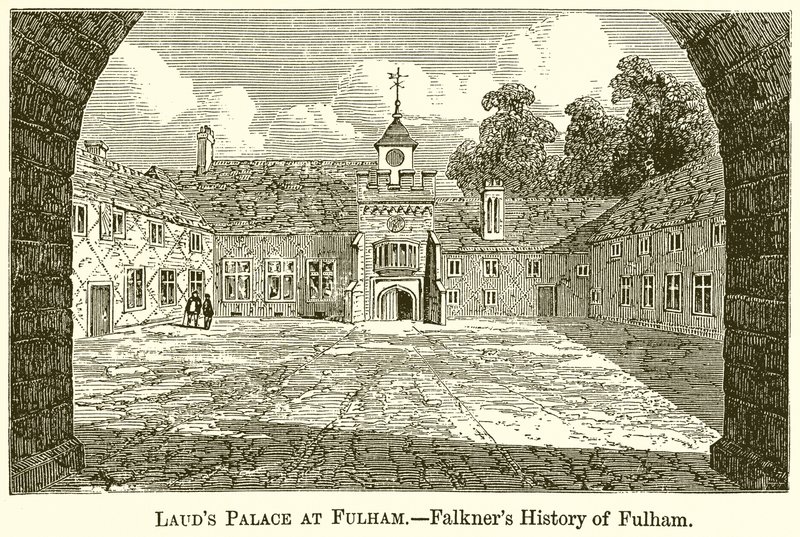 Lauds Palace i Fulham.--Falkners History of Fulham af English School