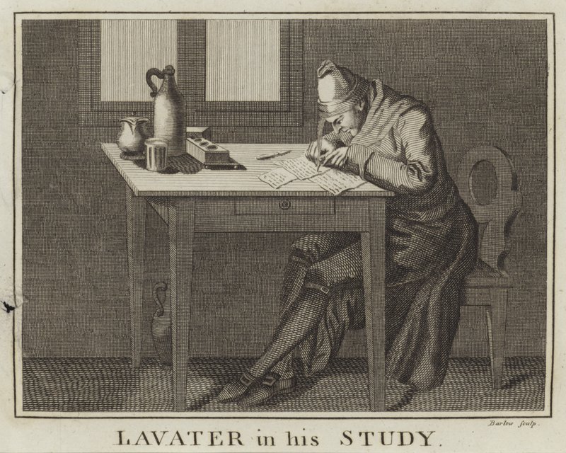 Lavater i sit arbejdsværelse af English School
