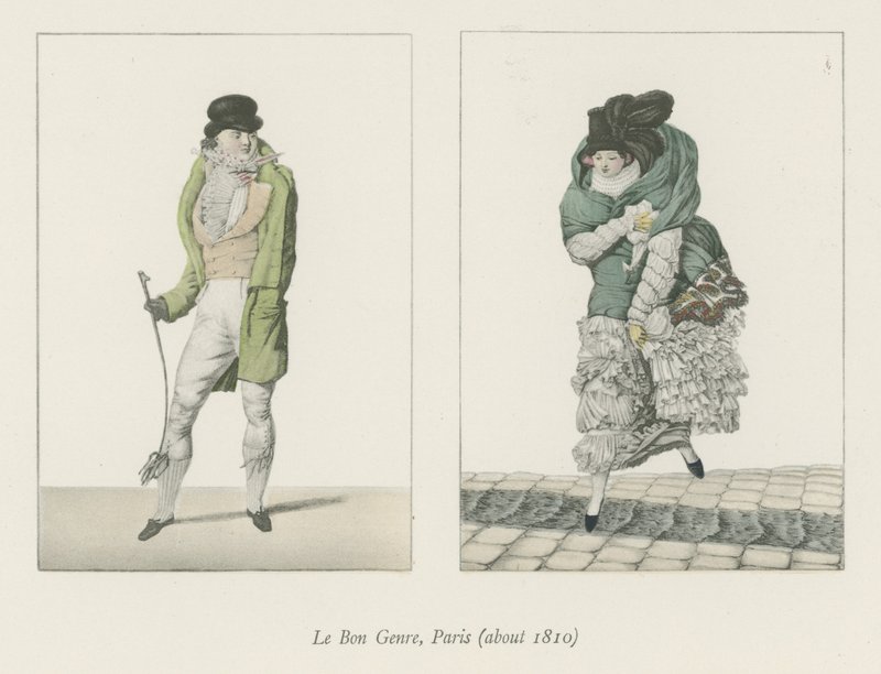 Le Bon Genre, Paris (omkring 1810) af English School