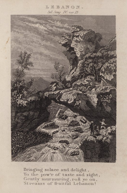 Libanon, Solomon Song IV, ver 15 (gravering) af English School