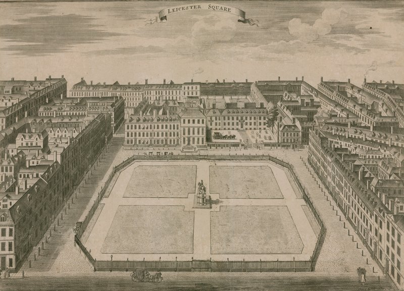 Leicester Square, London, i 1754 af English School