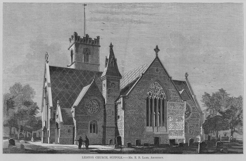 Leiston Church, Suffolk (gravering) af English School
