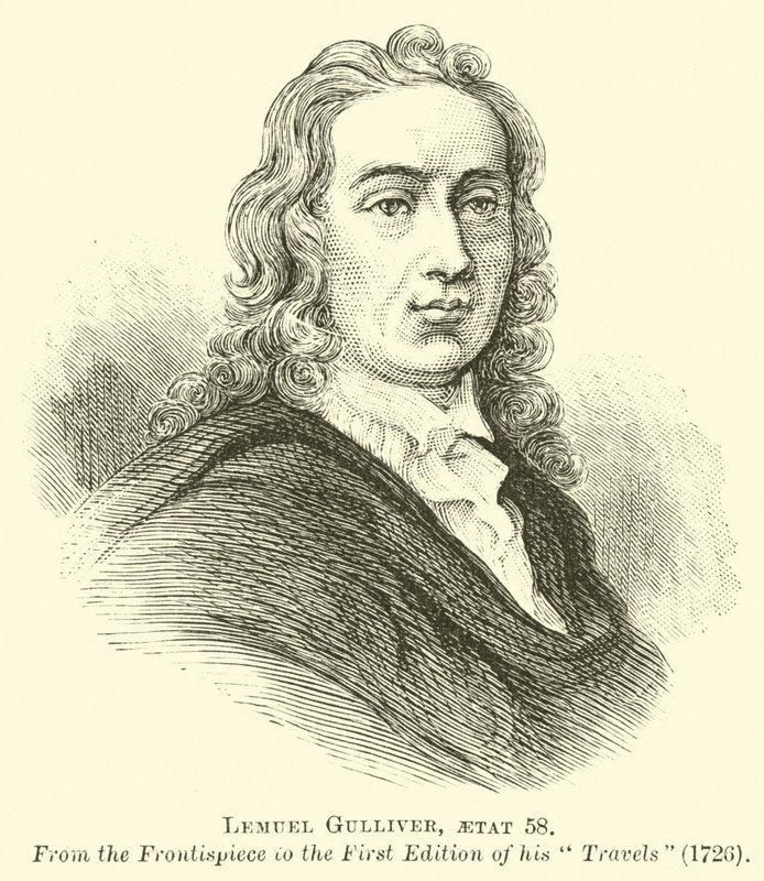 Lemuel Gulliver, aetat 58 af English School