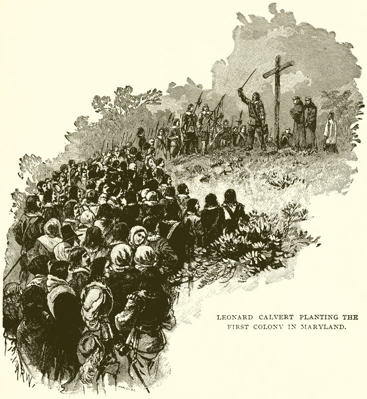 Leonard Calvert planter den første koloni i Maryland af English School