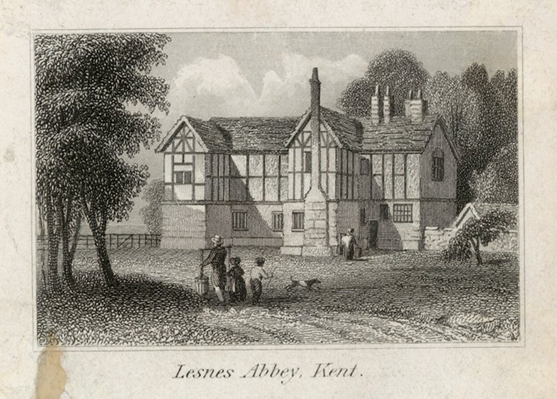 Lesnes Abbey i Kent af English School