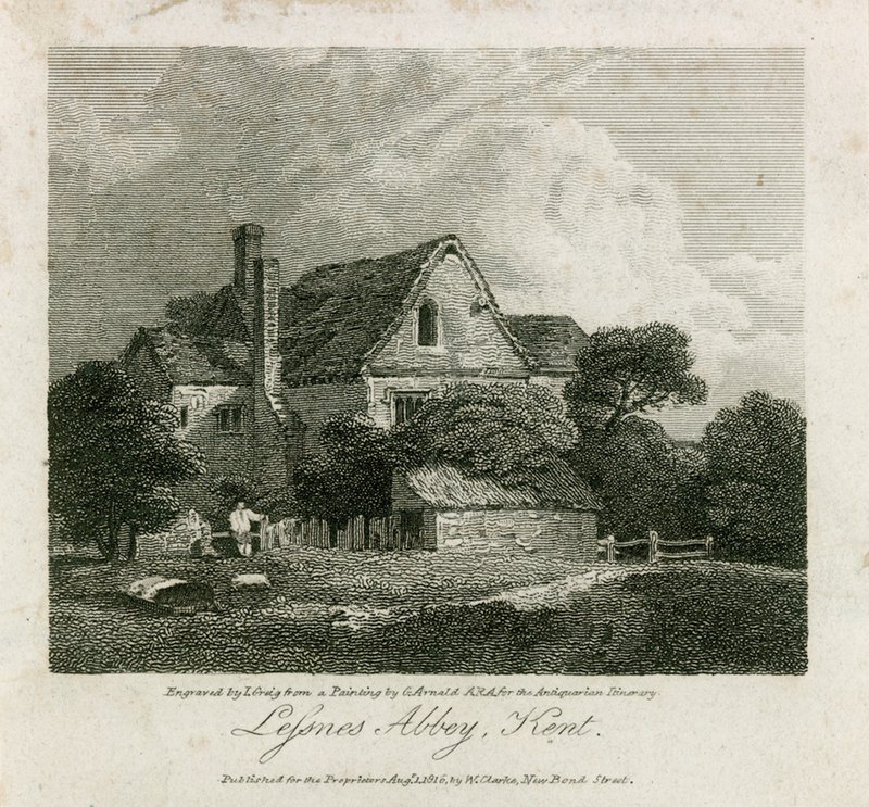 Lesnes Abbey i Kent af English School