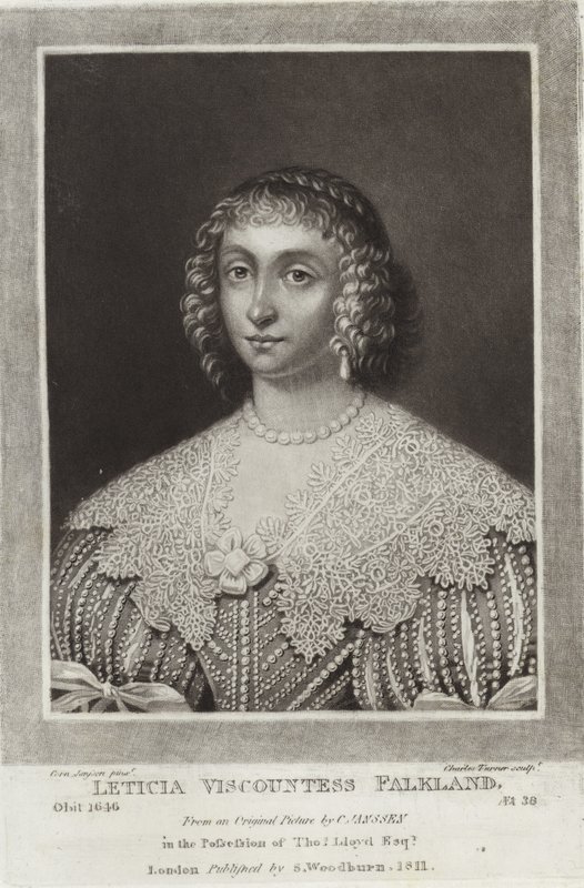 Leticia Viscountesse Falkland af English School
