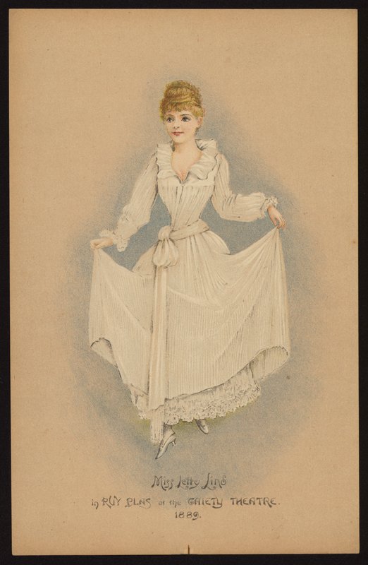 Letty Lind, engelsk skuespillerinde og sangerinde (farve litho) af English School