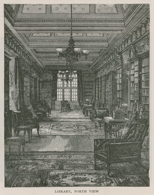 Bibliotek, nordudsigt, Holland House af English School
