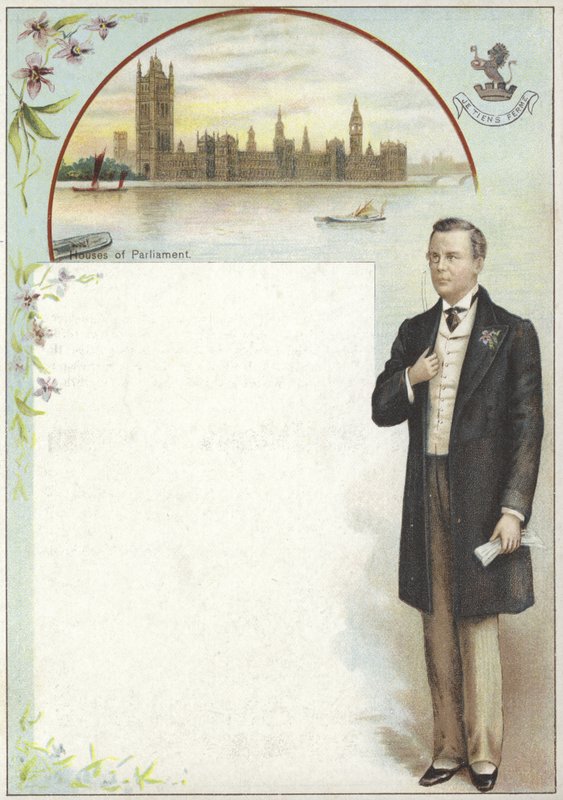 Liebig-kort med Joseph Chamberlain af English School