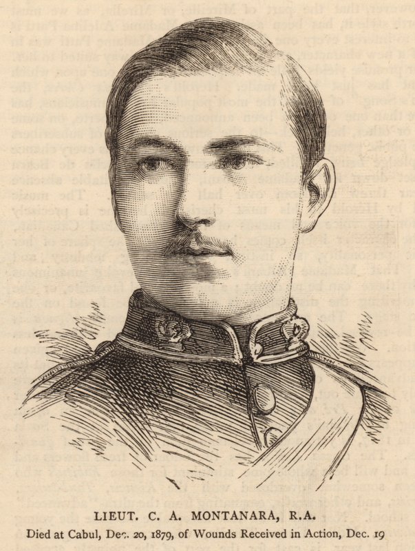 Løjtnant CA Montanara, RA (gravering) af English School