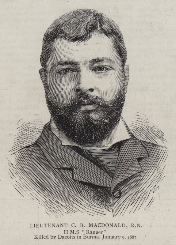Løjtnant C B Macdonald, RN (gravering) af English School
