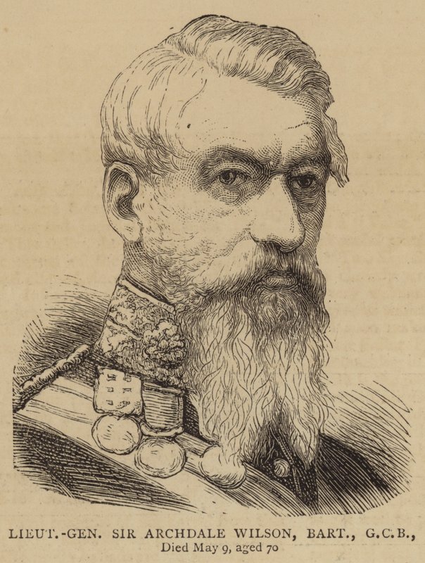 Generalløjtnant Sir Archdale Wilson, Baronet, GCB (gravering) af English School
