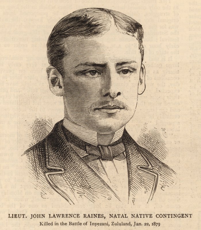 Løjtnant John Lawrence Raines, Natals indfødte kontingent (gravering) af English School