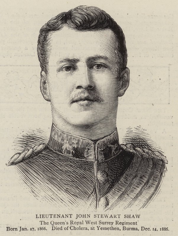 Løjtnant John Stewart Shaw (gravering) af English School