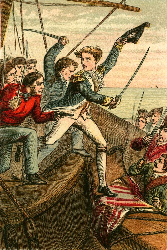 Løjtnant Lydiard i spidsen for kosterne af English School
