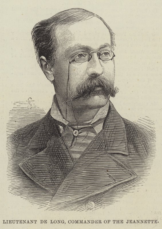 Løjtnant de Long, chef for Jeannette (gravering) af English School