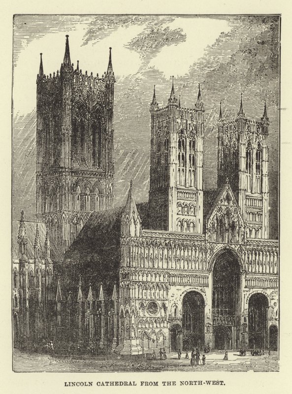Lincoln Cathedral fra nordvest af English School
