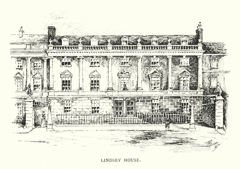 Lindsey House (litho) af English School