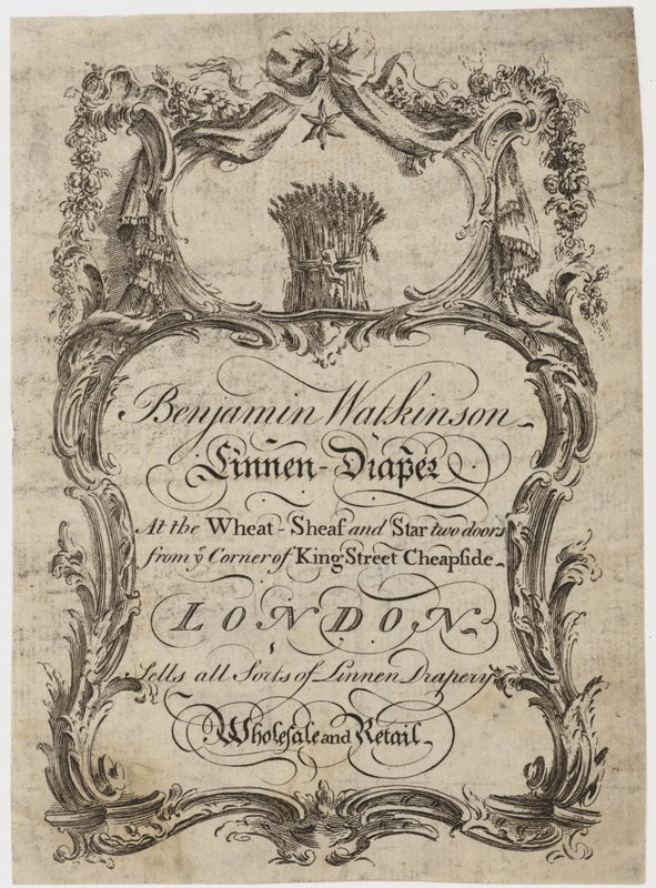 Linen Draper, Benjamin Watkinson, byttekort. af English School