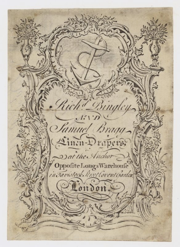Linen Draper, Bingley & Bragg, byttekort af English School