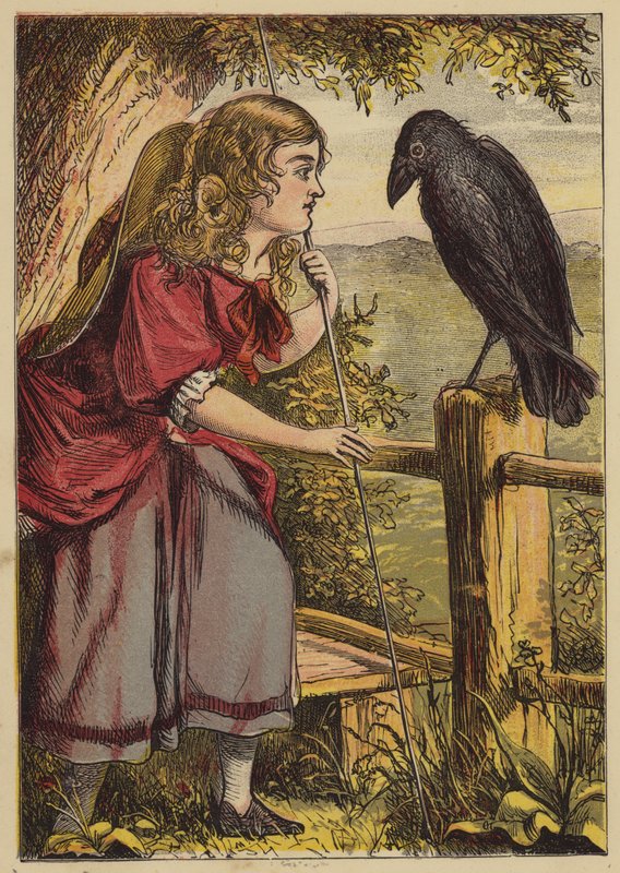 Lille Bo-Peep (farvet gravering) af English School
