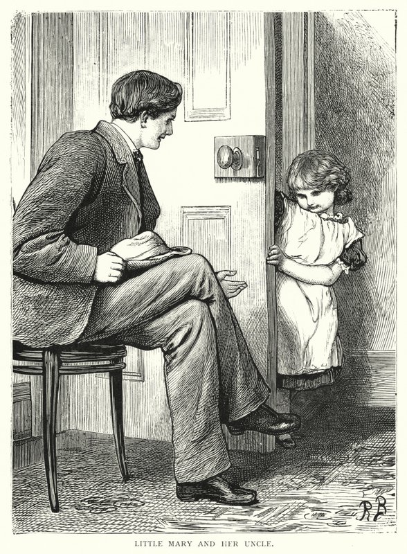 Lille Mary og hendes onkel (gravering) af English School