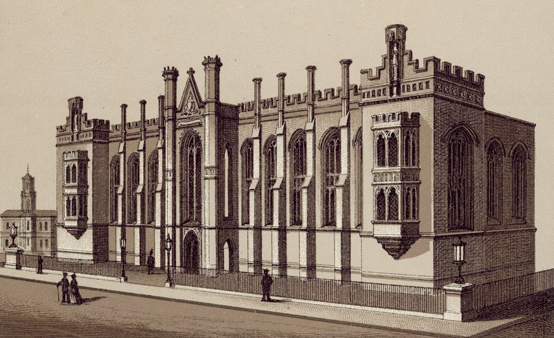 Liverpool: Liverpool College, Shaw Street (litografi) af English School