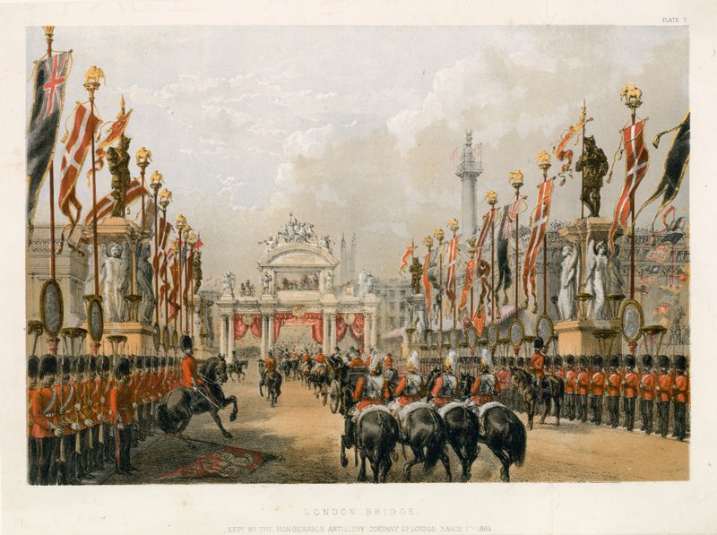 London Bridge, holdt af det ærede artilleriselskab i London, 7. marts 1863 af English School