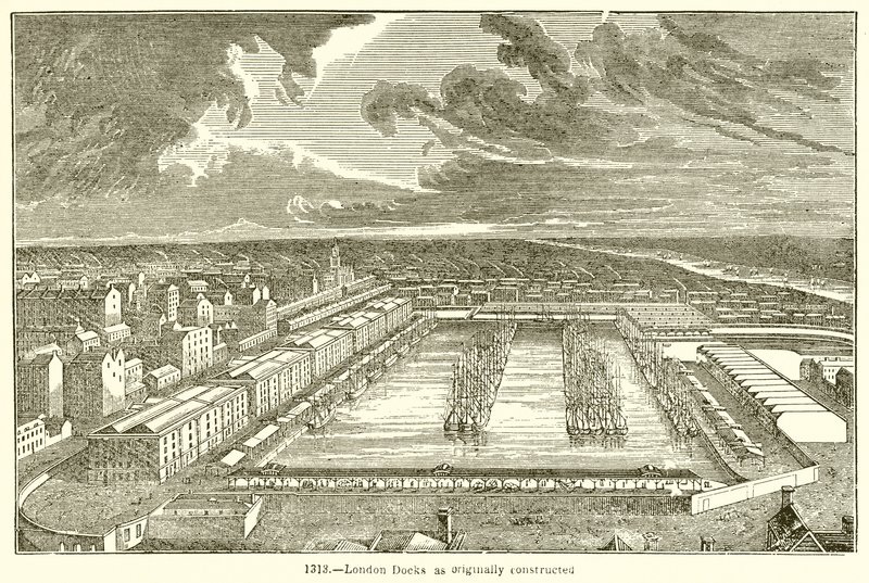 London Docks som oprindeligt bygget af English School