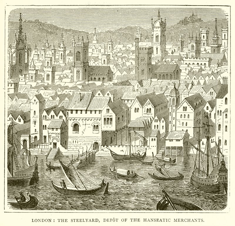 London: The Steelyard, Depot for Hanseatic Merchants af English School
