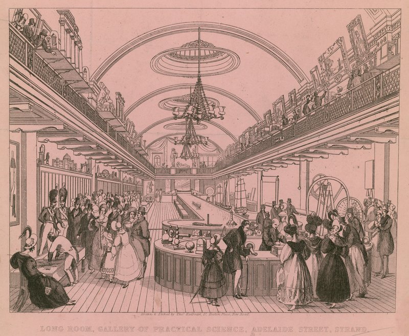 Long Room, Gallery of Practical Science, Adelaide Street, Strand, London af English School