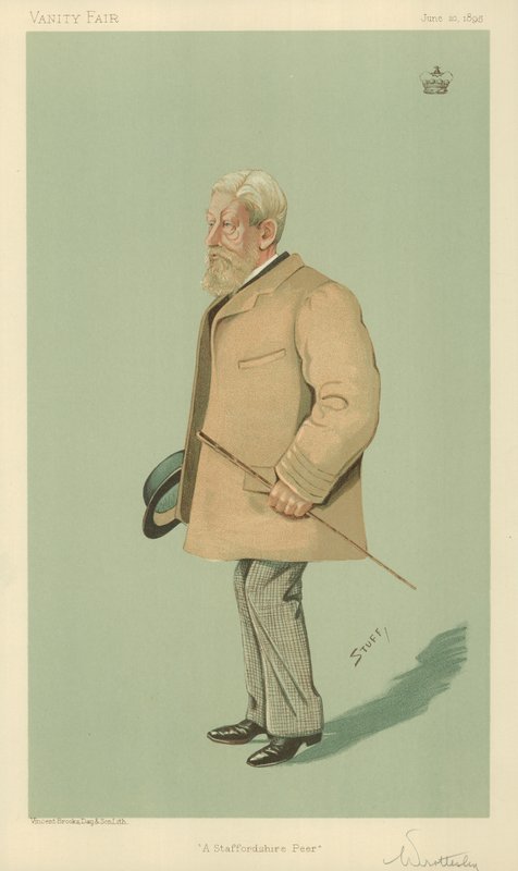Lord Arthur Wrottesley, A Staffordshire Peer, 20. juni 1895, Vanity Fair tegnefilm af English School