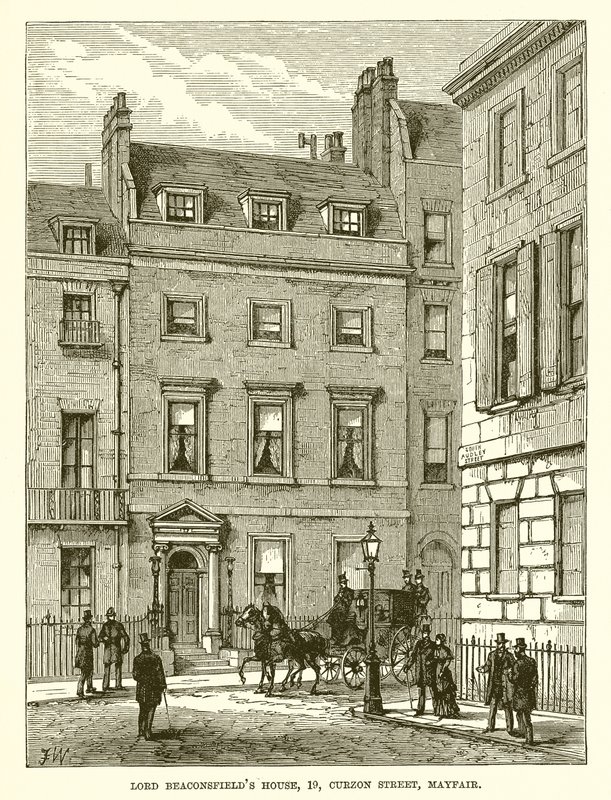 Lord Beaconsfields House, 19, Curzon Street, Mayfair af English School