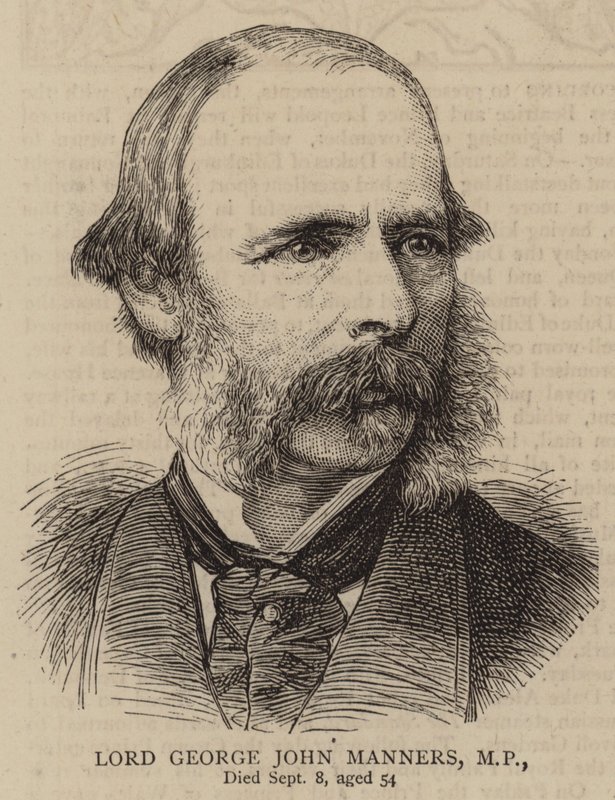 Lord George John Manners, MP (gravering) af English School