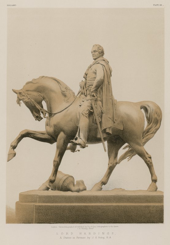 Lord Hardinge, en statue i bronze af J H Foley, R A (chromolitho) af English School
