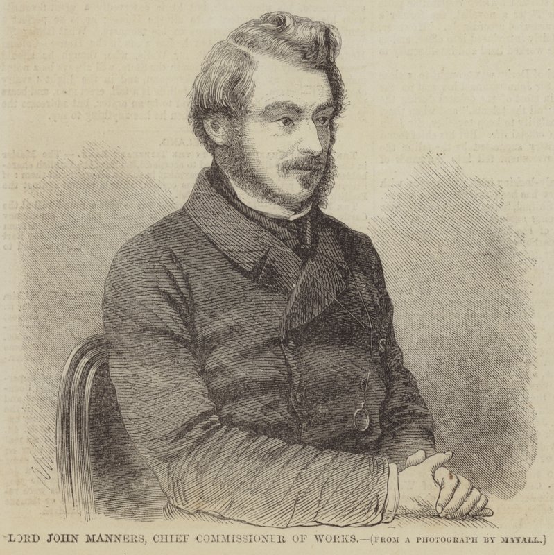 Lord John Manners, Chief Commissioner of Works (gravering) af English School