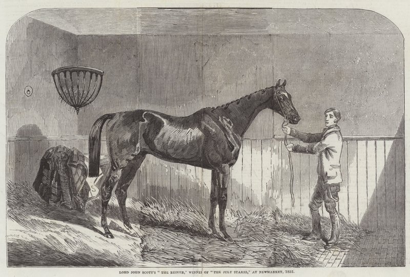 Lord John Scotts "The Reiver", vinder af "The July Stakes," på Newmarket af English School